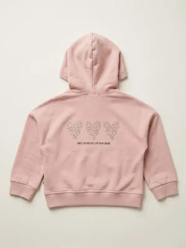 felpa con cappuccio cotone cuori