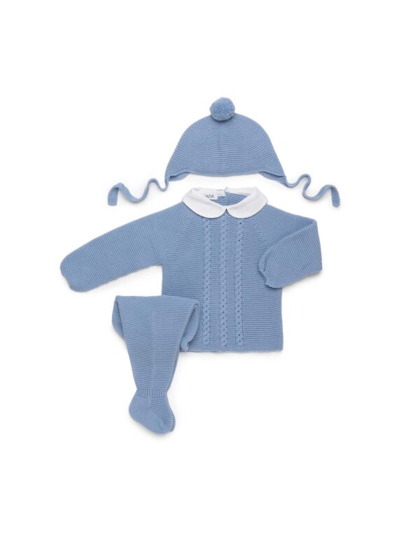 Completo 3 pezzi maglia trecce