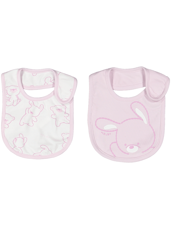 Confezione bipack bavaglino per neonata