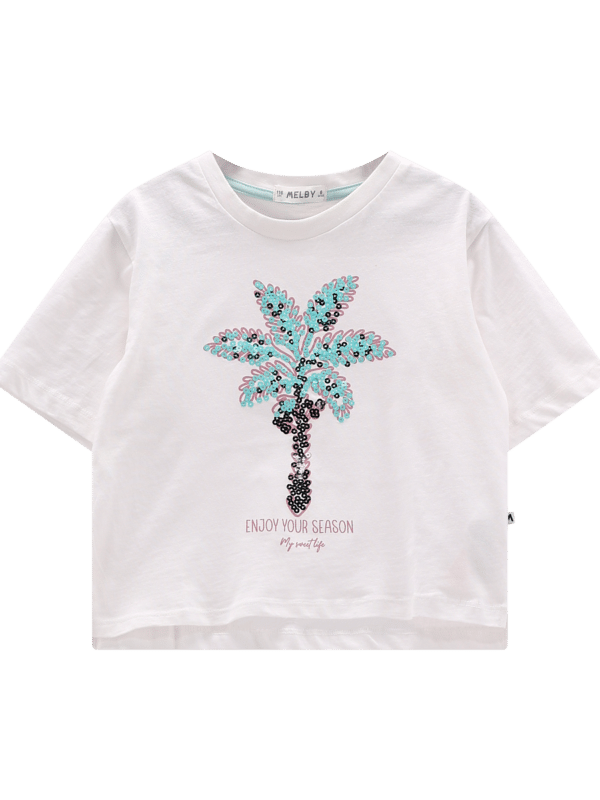 T-shirt con dettagli luccicanti