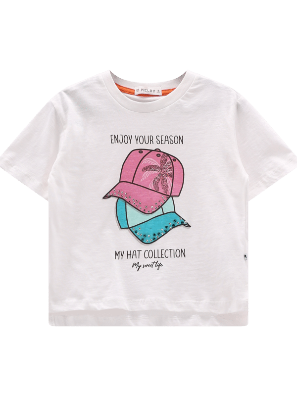 T-shirt con dettagli luccicanti
