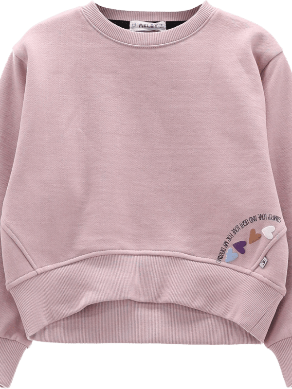 felpa girocollo melby cuori