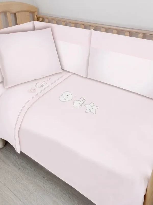 piumone lenzuola bianco rosa
