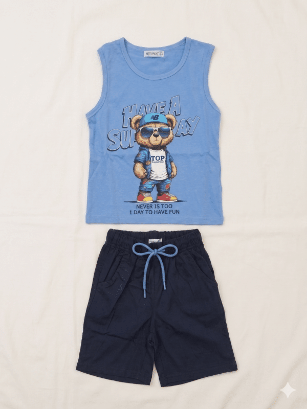 Completo canottiera bambino orsetto
