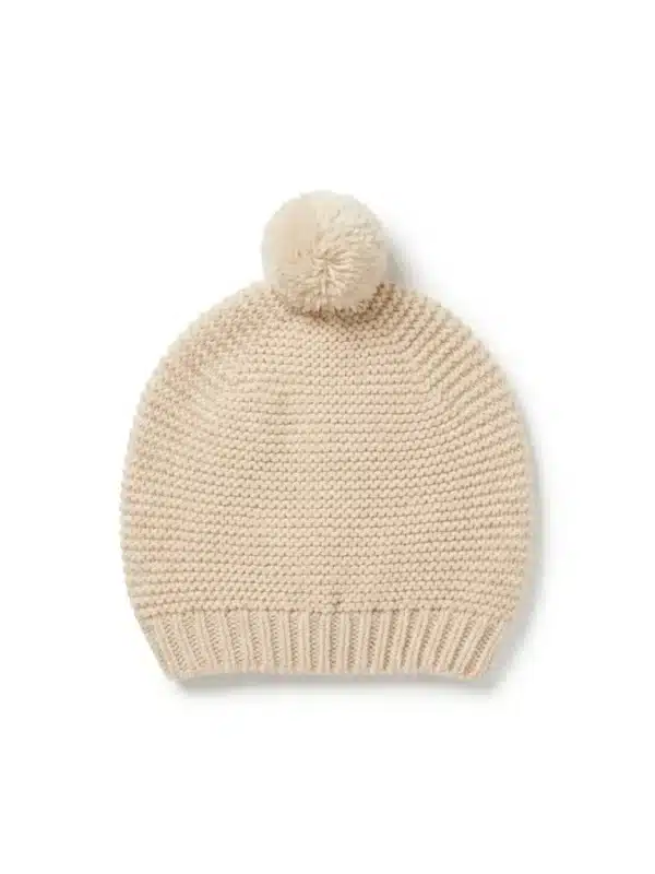 cuffietta maglia pompon neonato