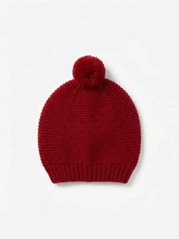 cuffietta maglia pompon neonato