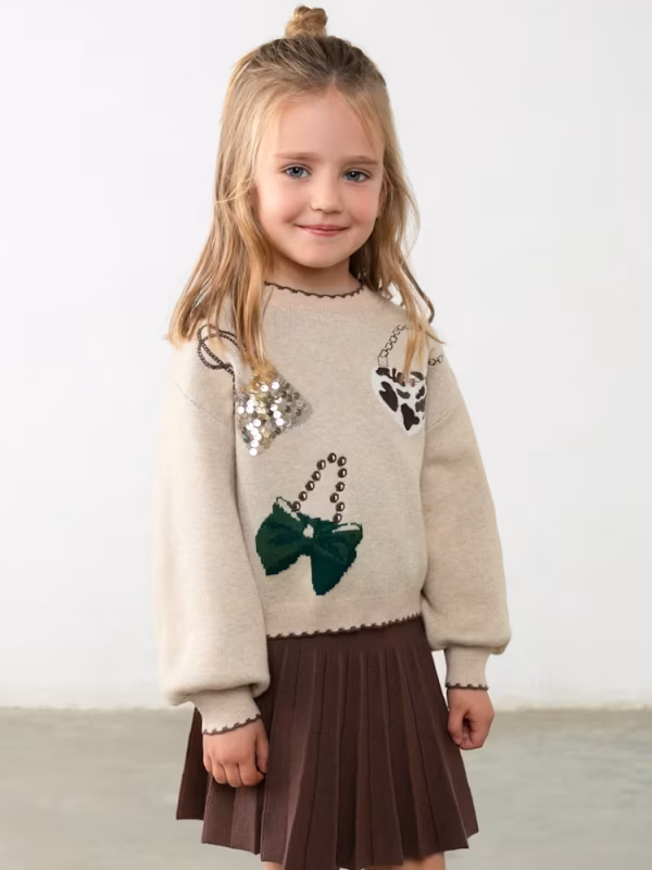 Completo gonna e maglione bambina