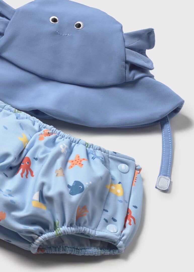 completo mare costume cappello neonato