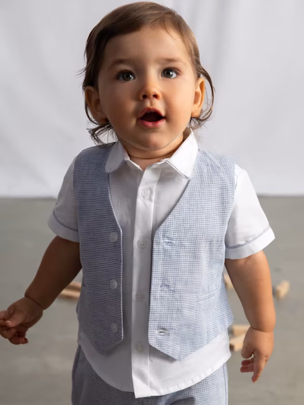 gilet lino neonato