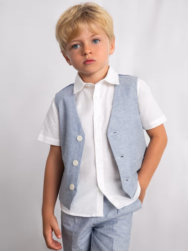 gilet in lino bambino