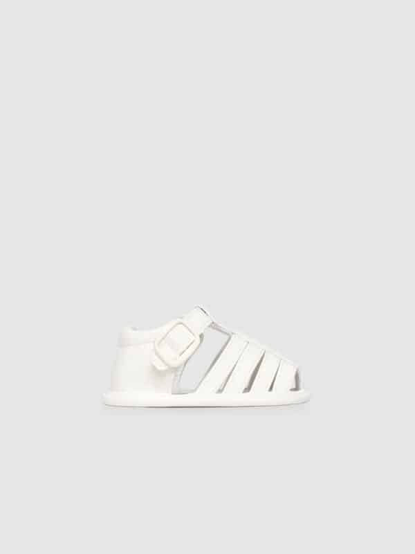 sandalo ragnetto neonato bianco