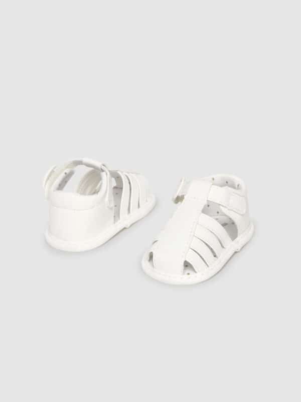 sandalo ragnetto neonato bianco