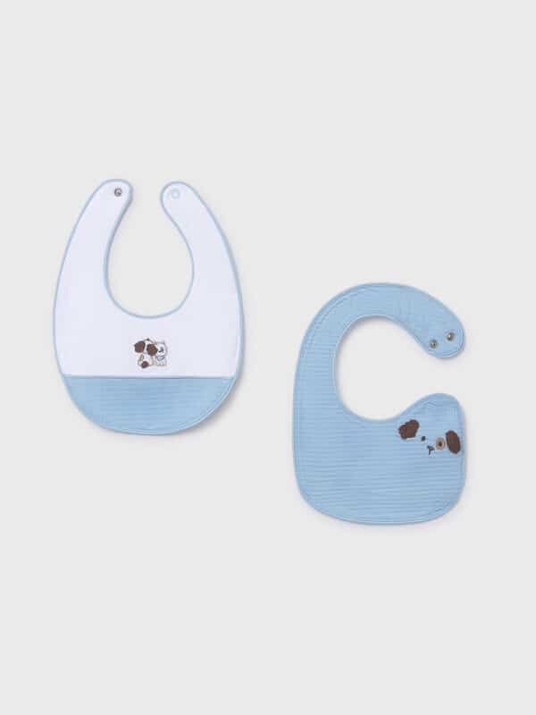 set 2 bavaglini animaletti neonato