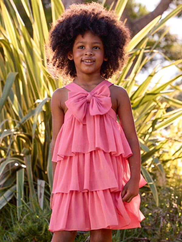 vestito bambula volant bambina